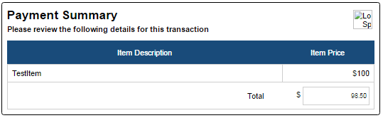 HPP payment summary